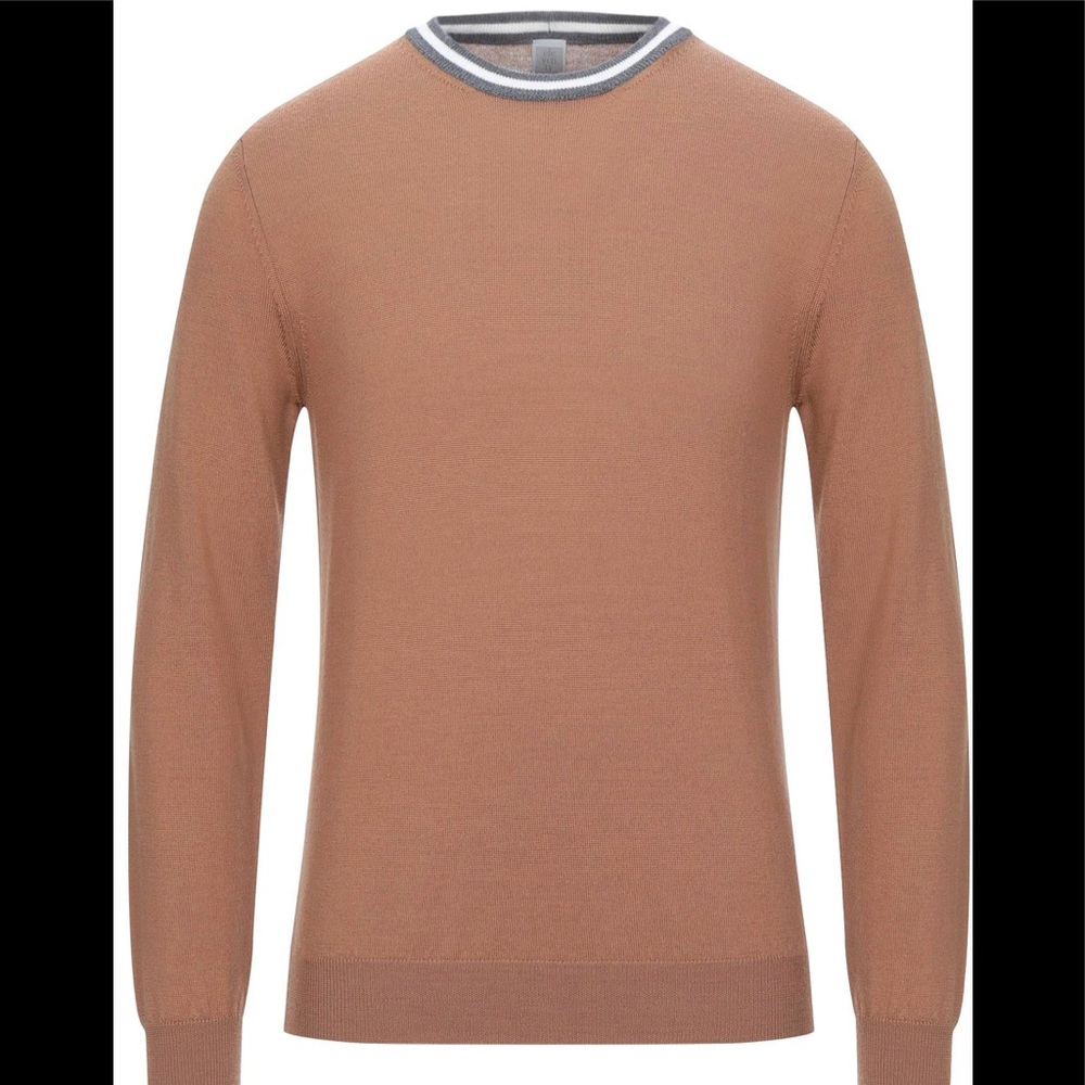 Eleventy Men's Camel Sweater Size M